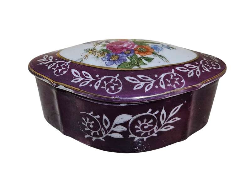 Floral Porcelain Trinket Box