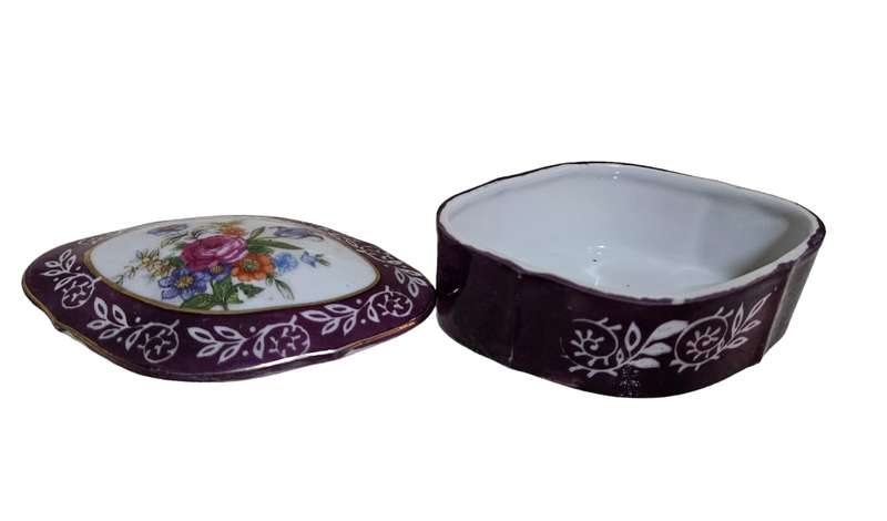 Floral Porcelain Trinket Box