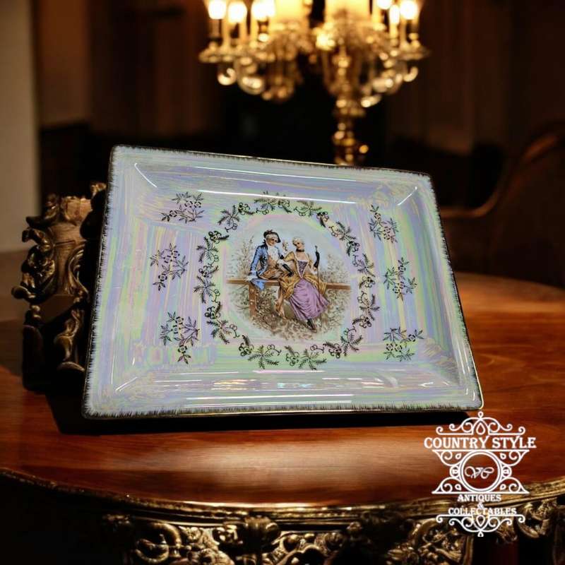 Vintage Lustreware Victorian Sandwiches Platter Ligmose Style
