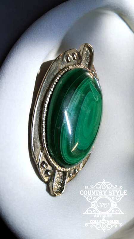 Malachite Brooch