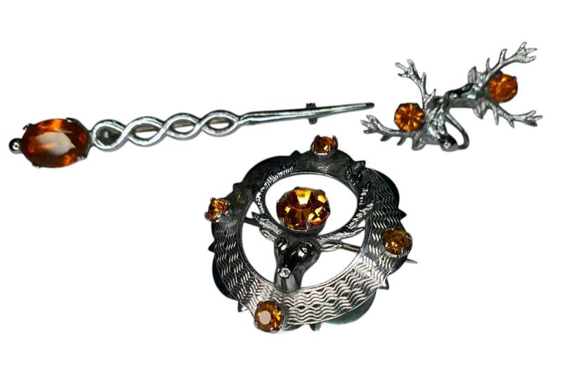 Mizpah Set of Earrings & two Brooches