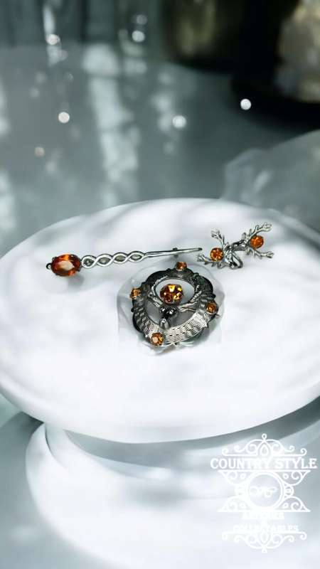 Mizpah Set of Earrings & two Brooches