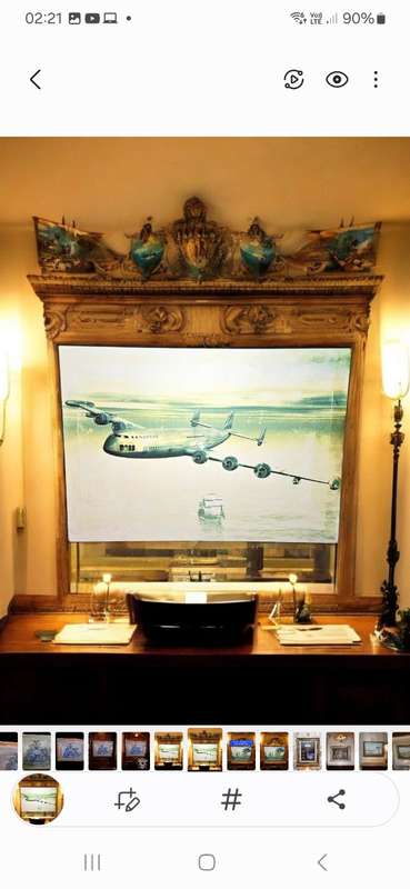 Canvas of a Boeing 747 long range airliner