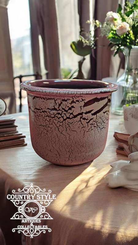 Cream & Maroon Planter
