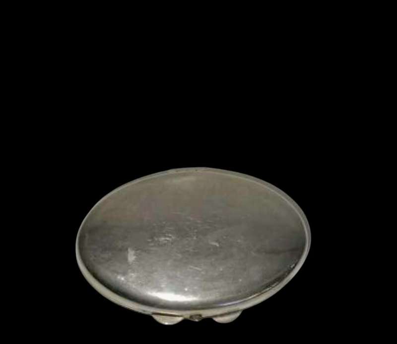 Antique silver plate oval-shaped vesta case