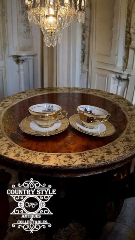Set of Gold German Bavaria demitasse cup & saucer