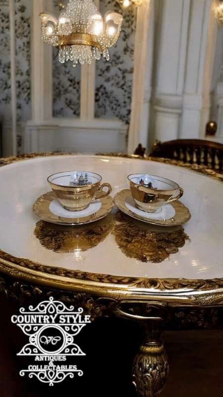 Set of Gold German Bavaria demitasse cup & saucer