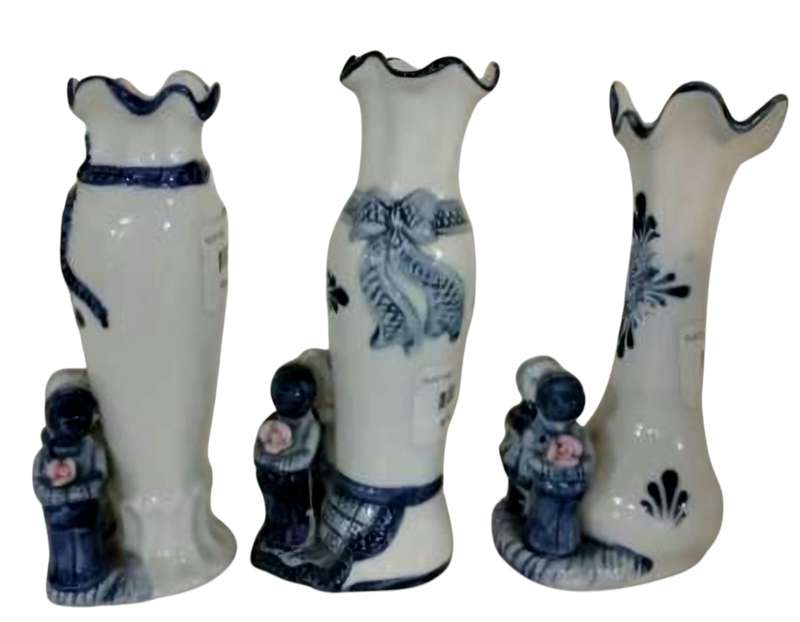 3 Vintage Casa Nova Porcelain Vases