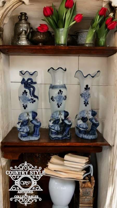 3 Vintage Casa Nova Porcelain Vases