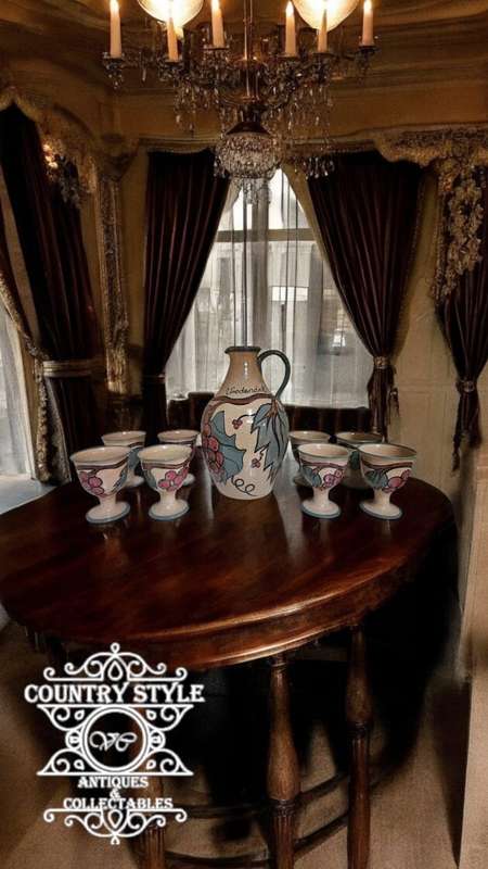 M Beyers 9 PC Pottery Wine set