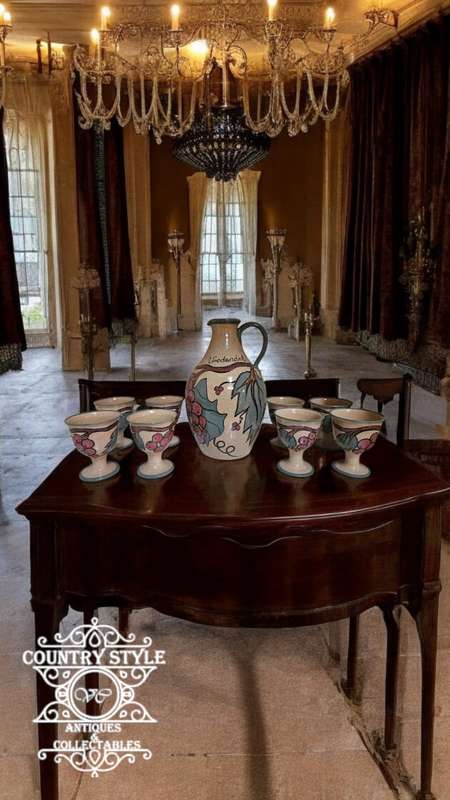 M Beyers 9 PC Pottery Wine set