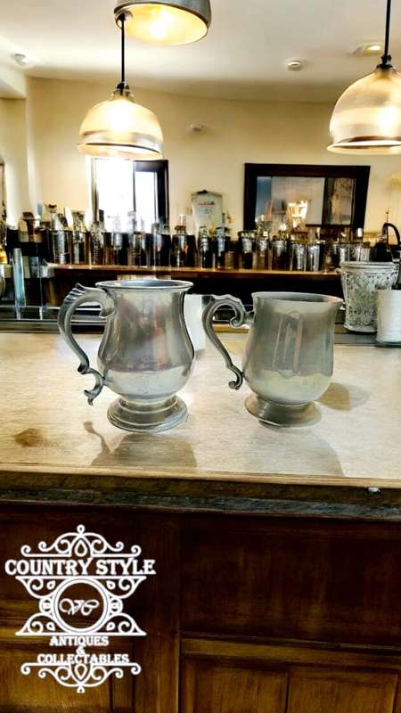 Vintage Pewter Beer Mugs