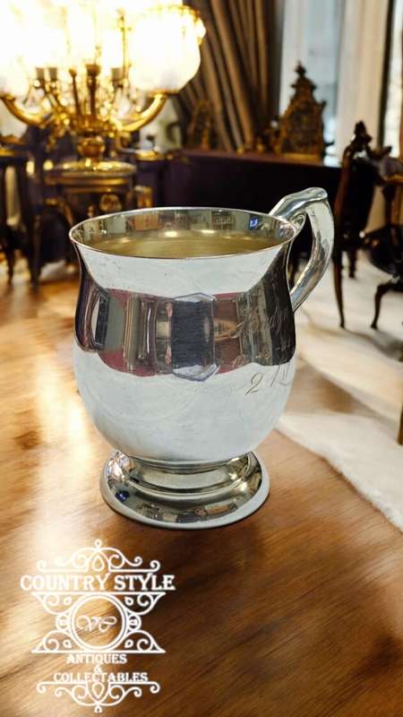 Silver plated beer mug