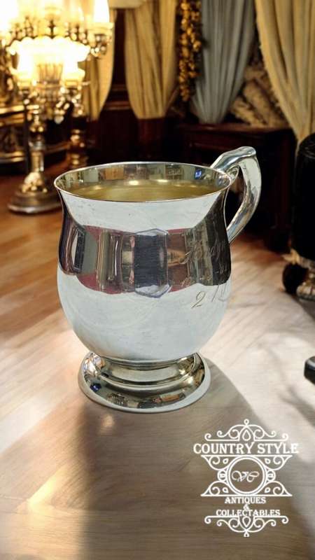 Silver plated beer mug