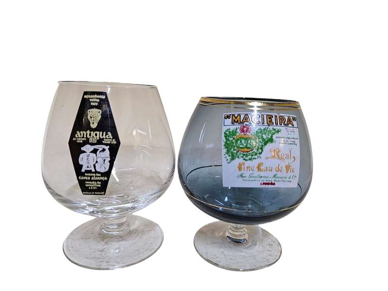 Vintage colored stem glasses