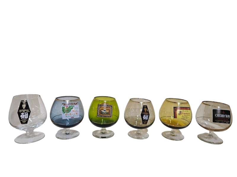 Vintage colored stem glasses