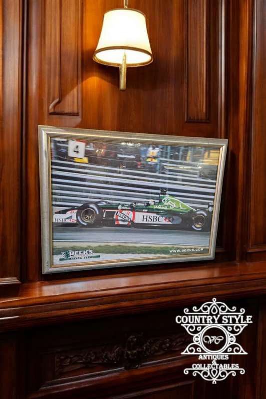 Becks Racing Club Print behind glass