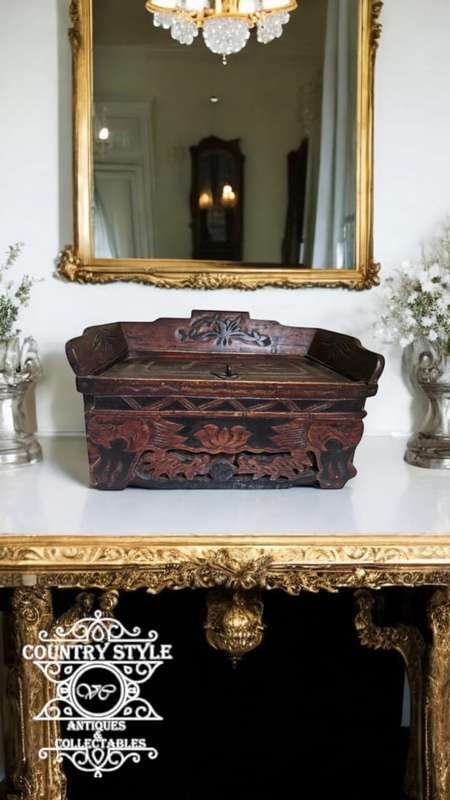 Antique Chinese Black Lacquered Box