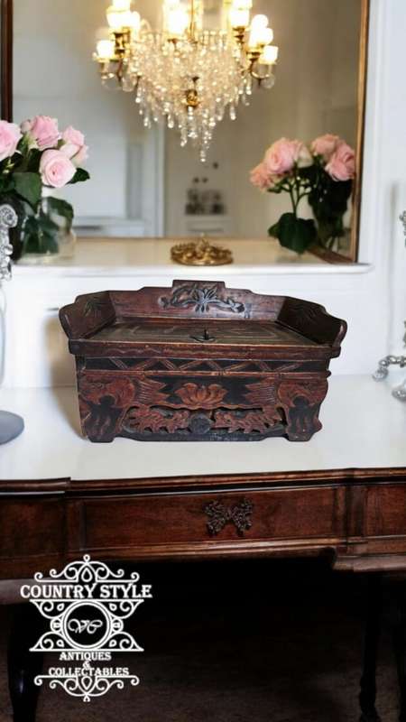 Antique Chinese Black Lacquered Box