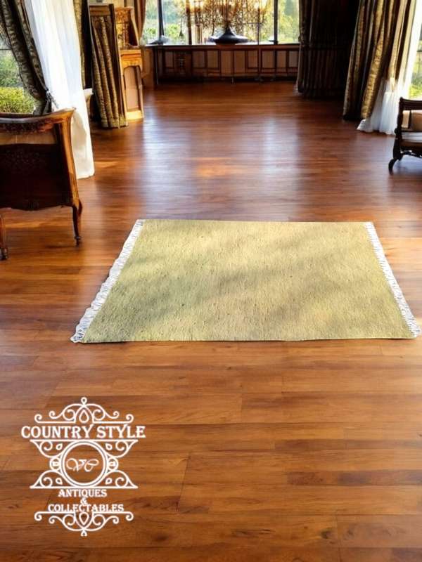 Vintage Light Green/Lime Wool Carpet