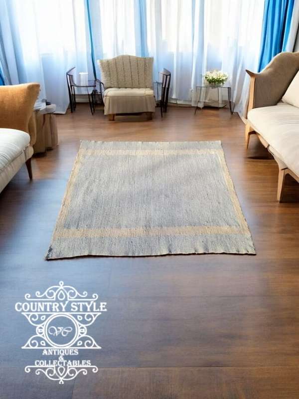 Vintge Light Blue wool carpet