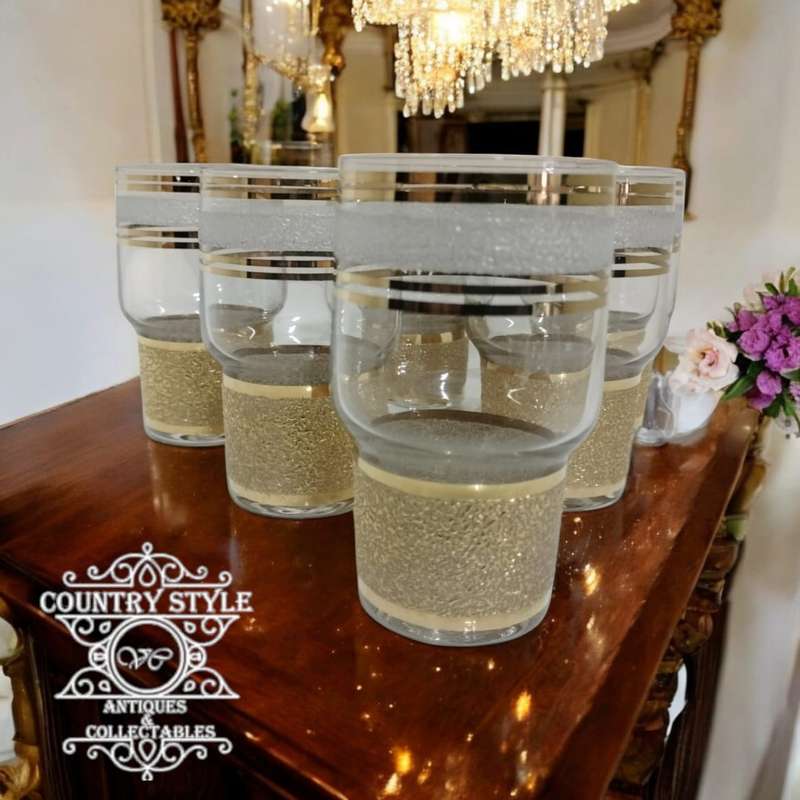 Set of 6 Culver Canella glasses, the perfect addition to any vintage glassware collection