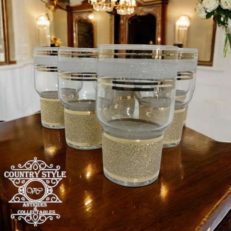 Set of 6 Culver Canella glasses, the perfect addition to any vintage glassware collection