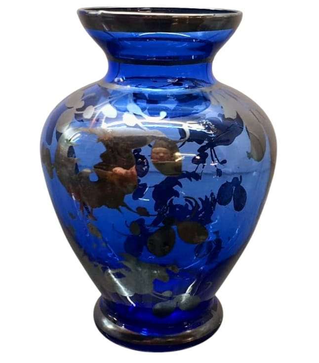 Cobalt Blue & Sterling Silver Vase