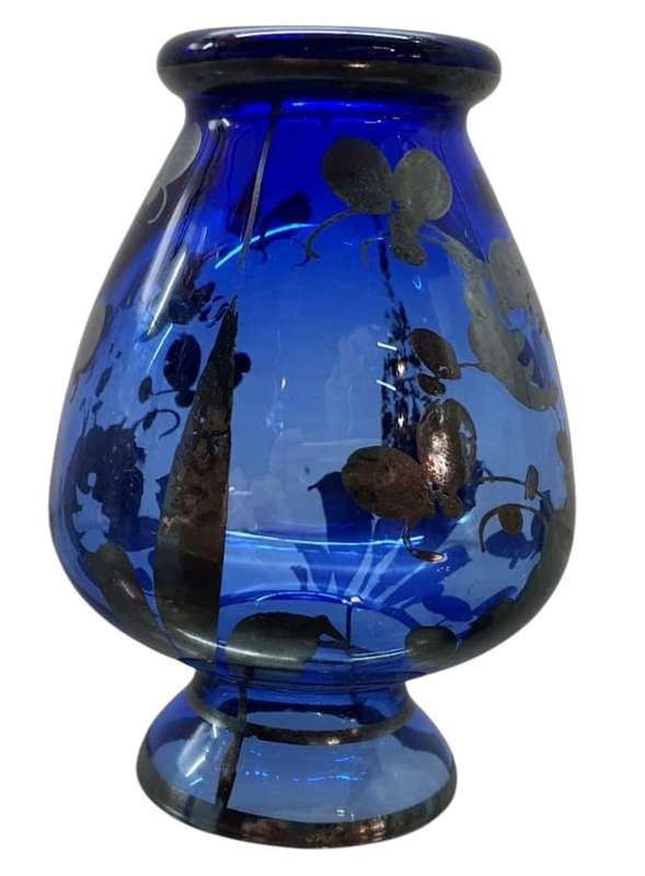 Cobalt Blue & Sterling Silver Vase