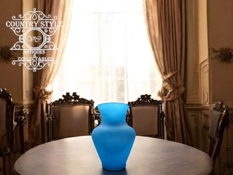 Turkish blue flower vase