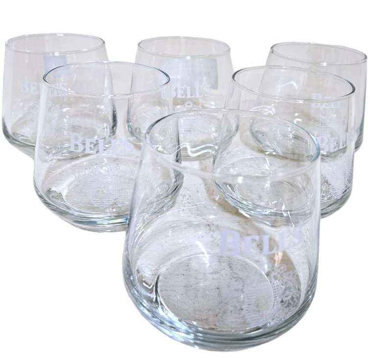 Six Bells Whiskey glasses