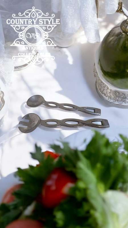 Pair Carrol Boys Style Salad Spoons