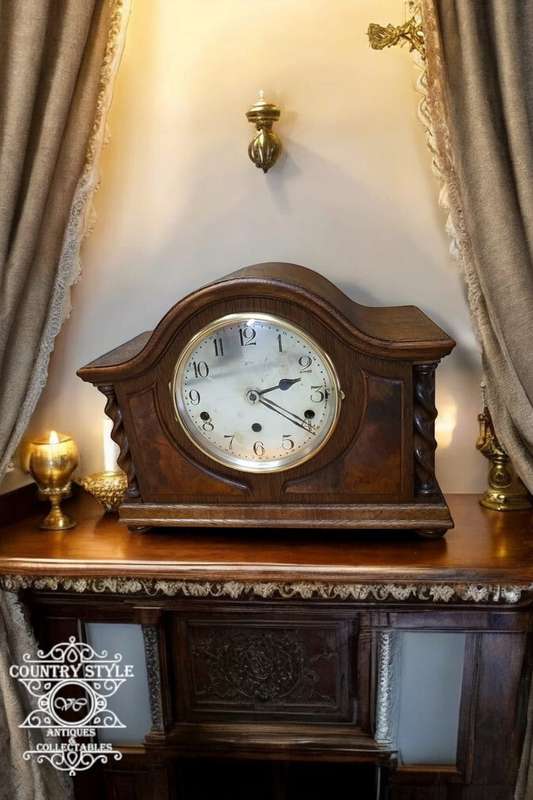 Barley Twist mantel clock Westminster Muller Germany