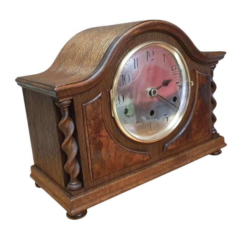 Barley Twist mantel clock Westminster Muller Germany