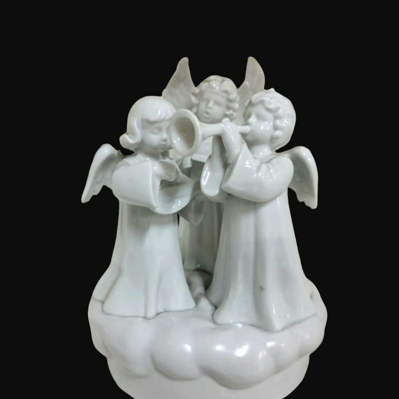 Vintage Porcelain Musical Angels Music Box