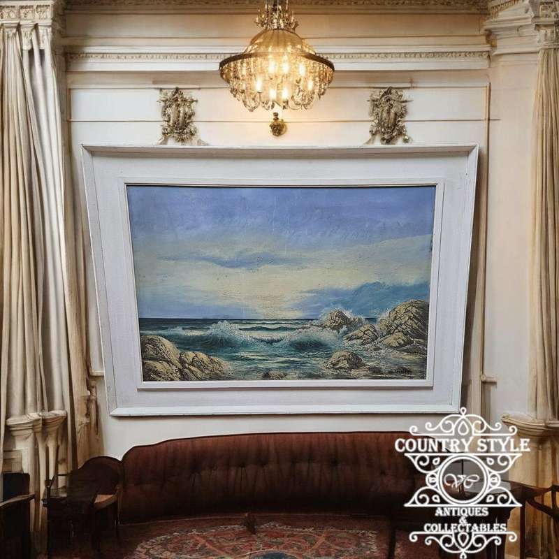 Vintage Seascape Oil Painting