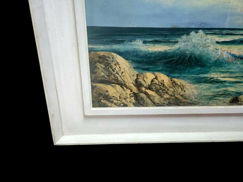 Vintage Seascape Oil Painting