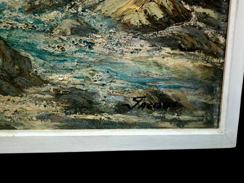 Vintage Seascape Oil Painting