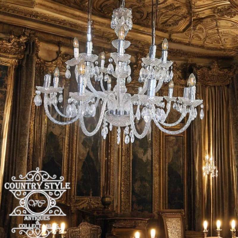 20 bulb/arm acrylic chandelier