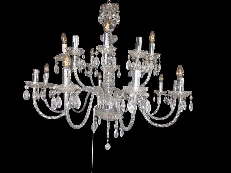 20 bulb/arm acrylic chandelier