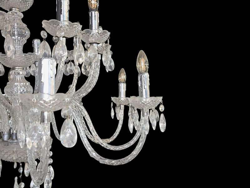 20 bulb/arm acrylic chandelier