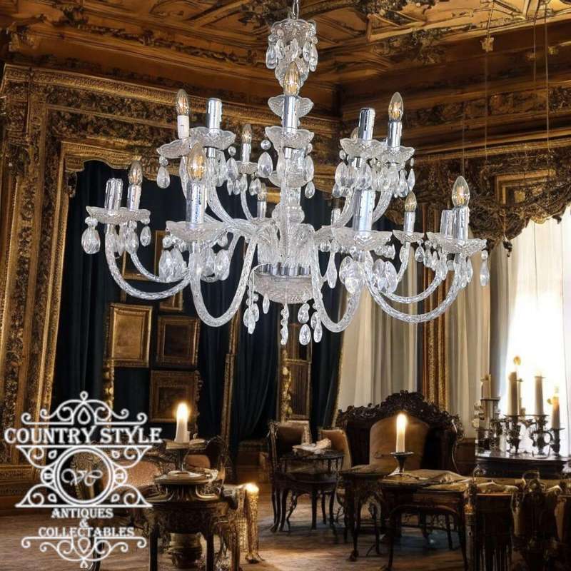 20 bulb/arm acrylic chandelier