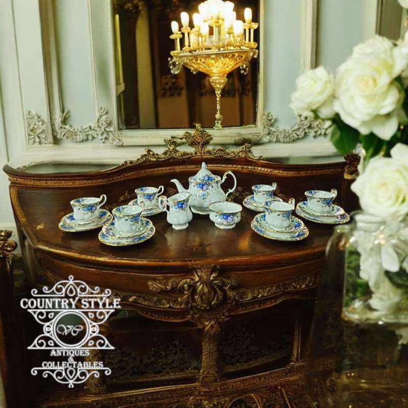 Vintage Moonlight Rose 1987, 22 Piece Tea Set