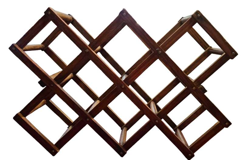 8 Bottle Wooden Honeycomb Wine Rack