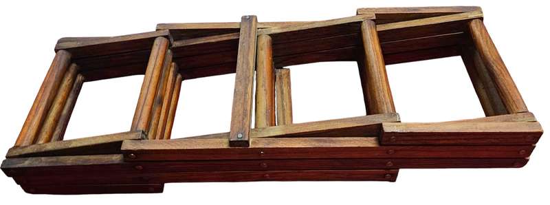 8 Bottle Wooden Honeycomb Wine Rack