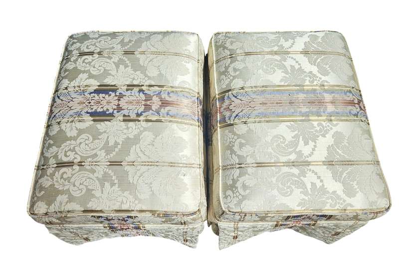 Pair of Queen Anne foot stools/ottomans