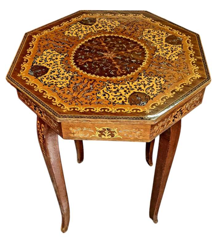 Italian inlaid music table