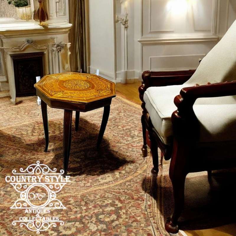 Italian inlaid music table