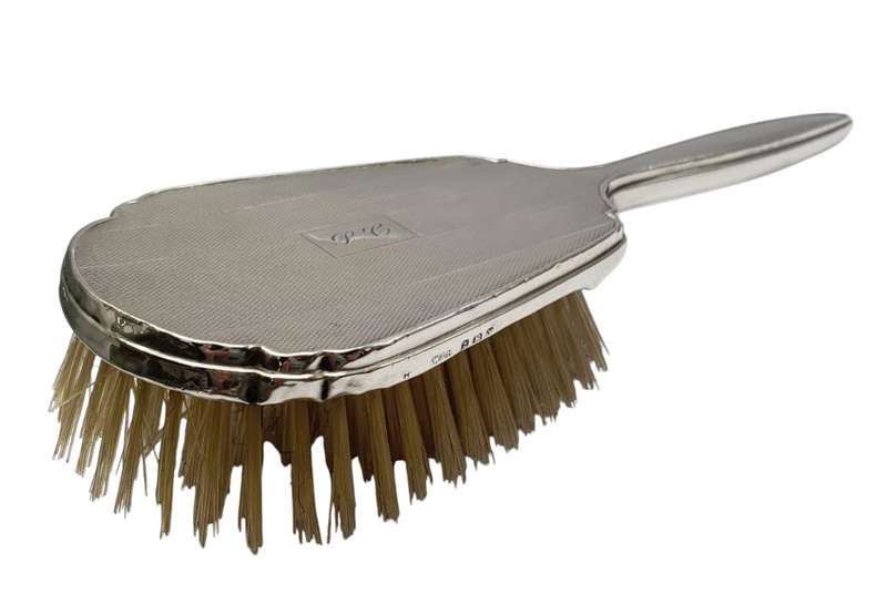 Antique Sterling Silver Art Deco 1920's Walker & Hall 3 PC Brush Set