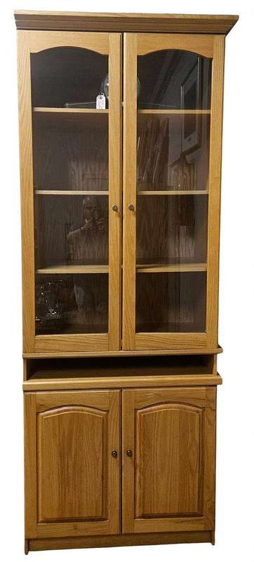 Oak Display & Storage Unit - 3 Piece Set